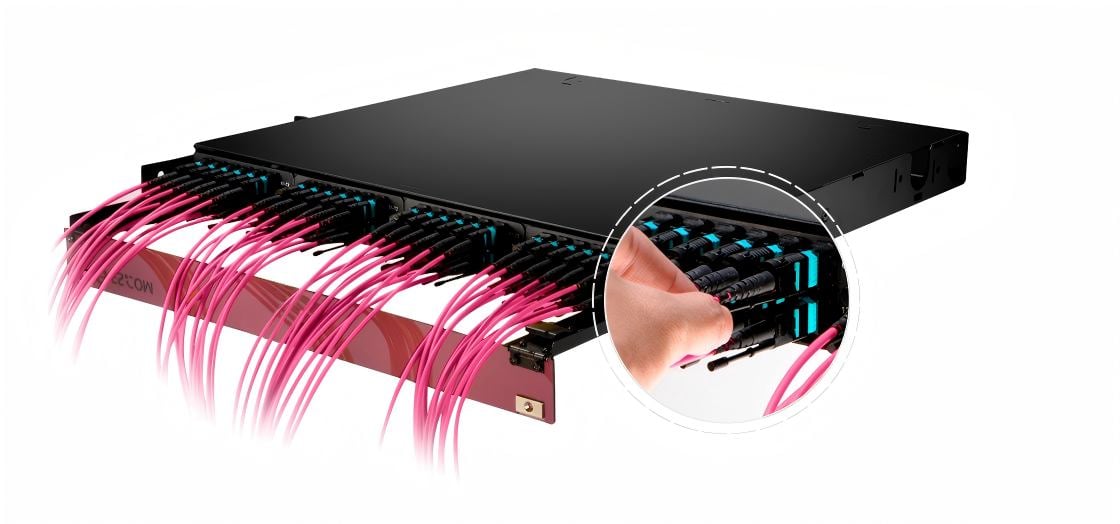 MPO Cable with Pull Tab for Easy Installation MPO Cable with Pull Tab for Easy Installation